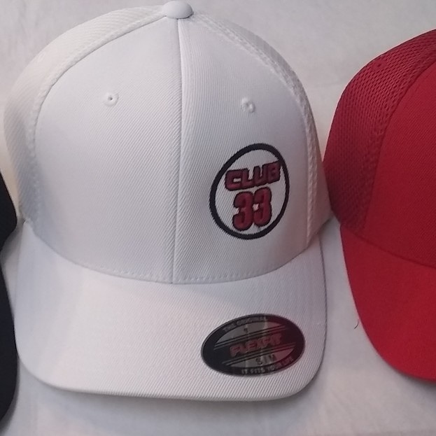 12 Fitted FlatVisor Caps w/ Your Logo Embroidered Plus 2 FREE - Totally  Your Stitch!